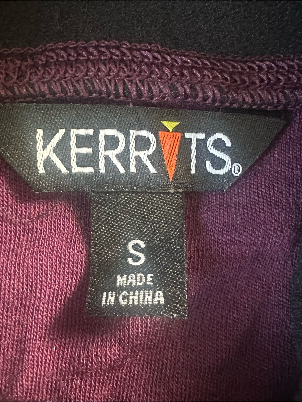 Kerrits Stable Temp Merino Wool Long Sleeve Shirt Small Burgundy Cowl Neck Horse - Picture 3 of 10